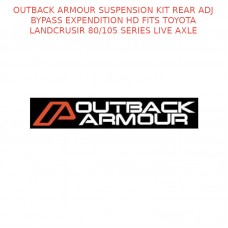 OUTBACK ARMOUR SUSP KIT REAR ADJ BYPASS EXP HD FITS TOYOTA LC 80/105S LIVE AXLE